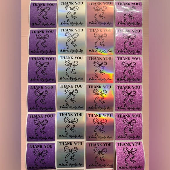 Other - 50 ct. Custom 2” Square Thank You, QR Code, FRAGILE Stickers OR LOGO